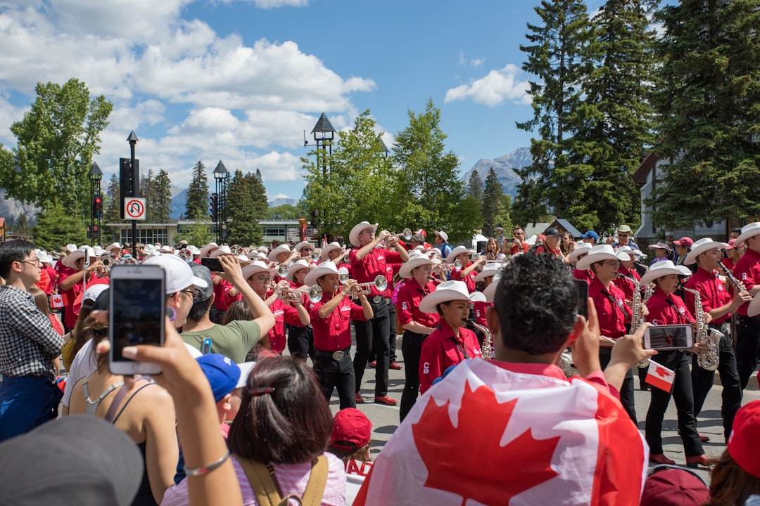 Whilst I was in Banff, we got to take part in the Canada Day celebrations. The parade came down the main Banff Avenue and in this shot is the Calgary Stampede Band and they were AWESOME. My favourite part of the parade for sure!